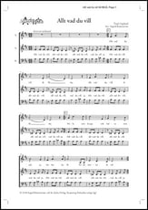 Allt vad du vill SAB choral sheet music cover